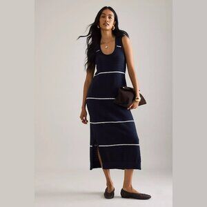 NEW Varley Sizes S, M, L Women's Scott Scoop-Neck Sleeveless Midi Dress - Navy